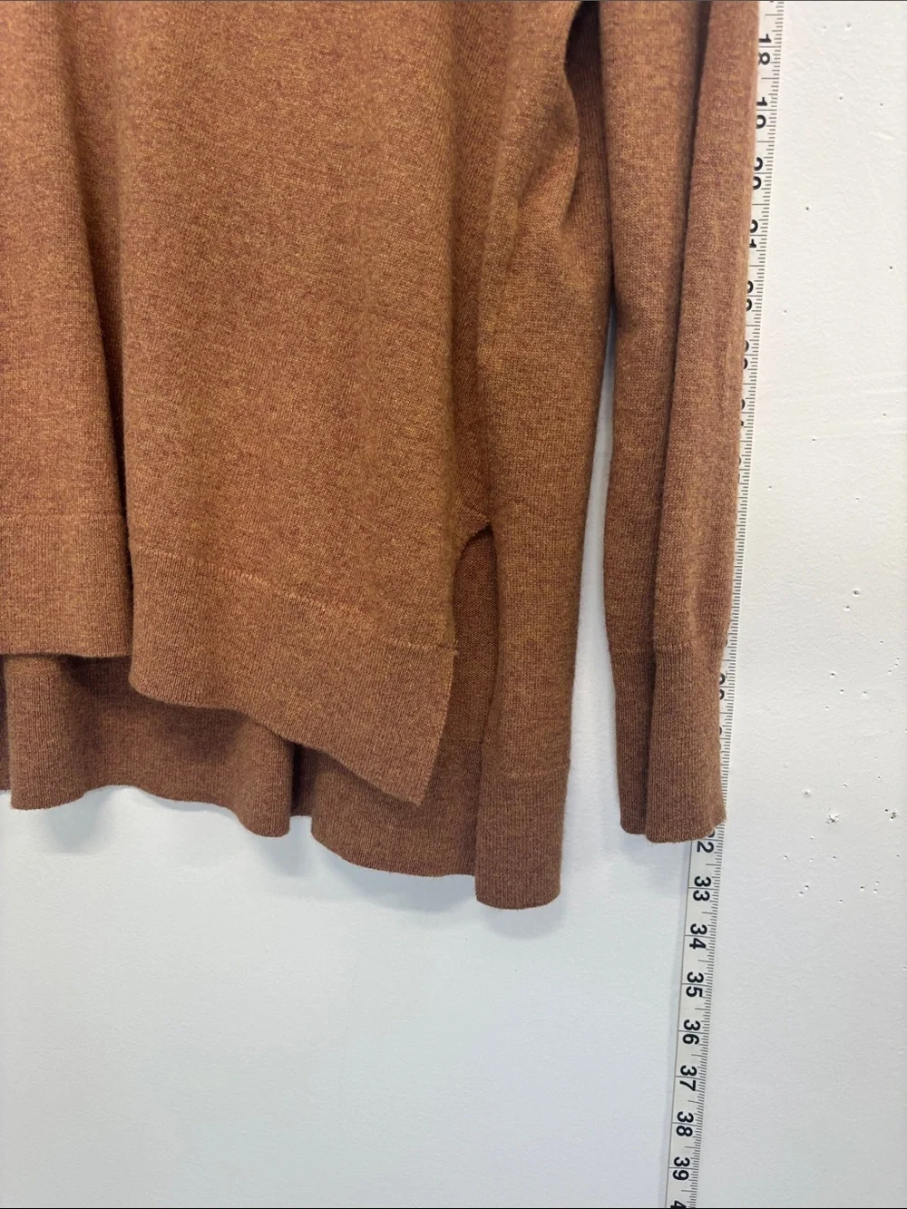 J. Crew Men's V-Neck Sweater in Rust Brown